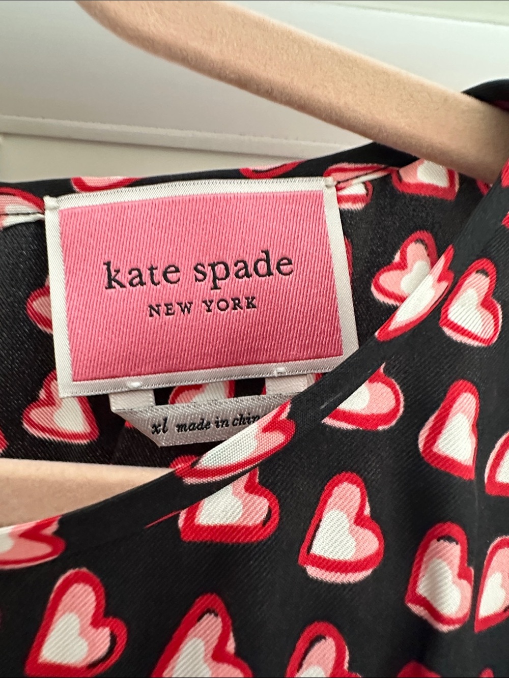 kate spade Black and Pink Long-Sleeve Printed Midi Dress - Picture 2 of 6